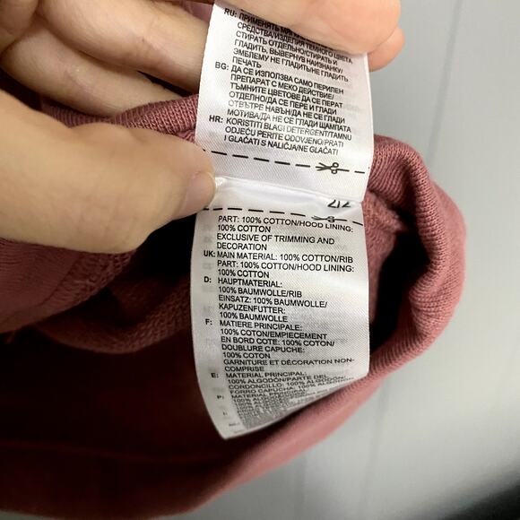 Adidas Rosa Pink Embroidered ALL SZN French Terry 3-Stripes Oversized Hoodie S - Picture 3 of 7